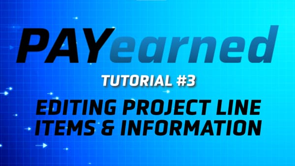 Editing Project Line Items and Information