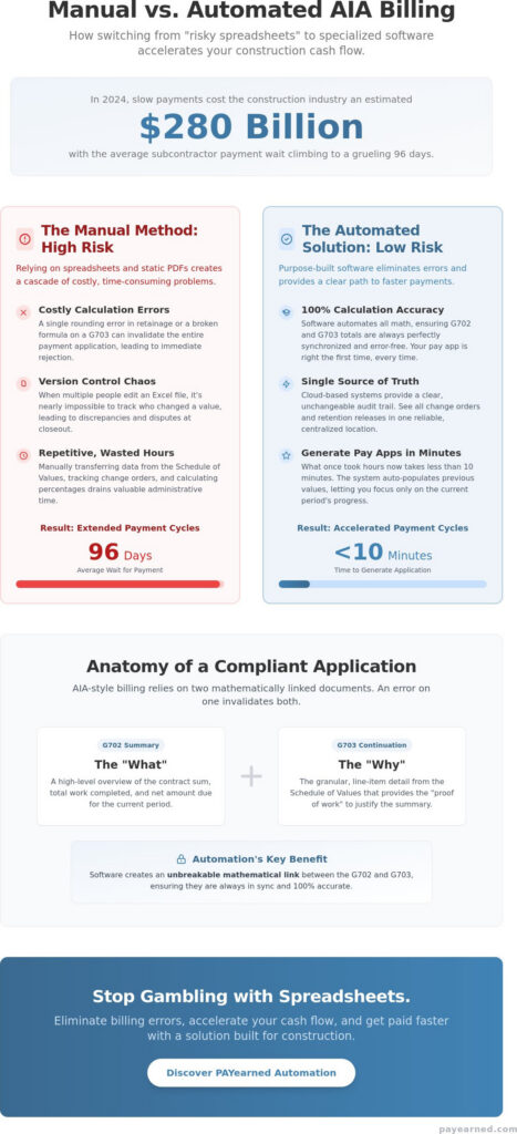 AIA Payment Application: Manual Templates vs. Automated Software in 2026